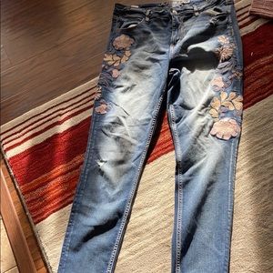 Flower jeans